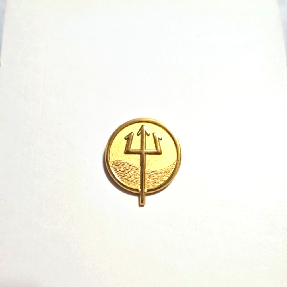 Gold Trident Pin